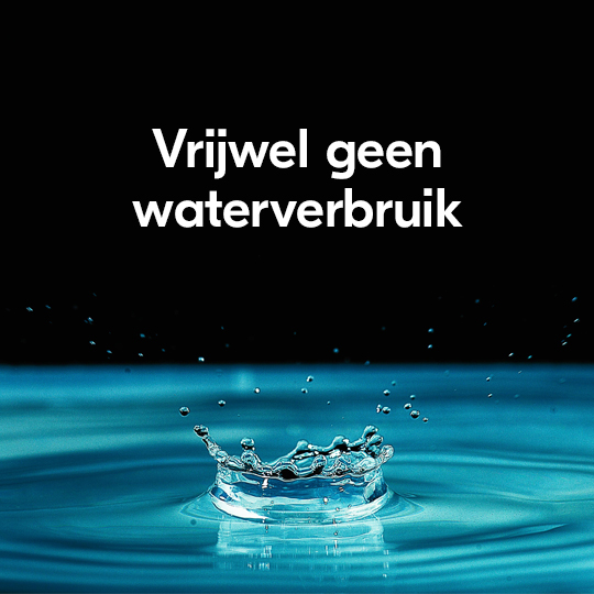 Vrijwel geen waterbruik