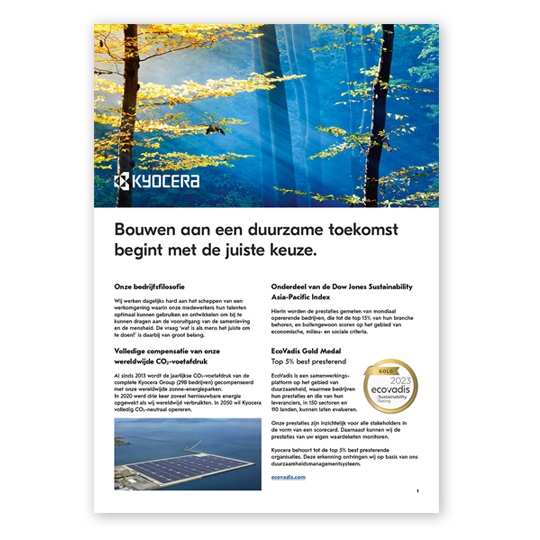 Infosheet duurzaamheid