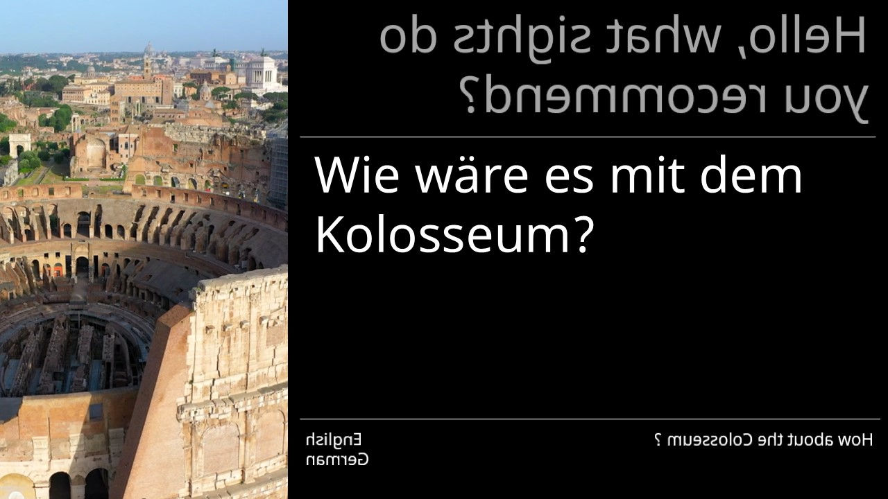 Two-way translation display